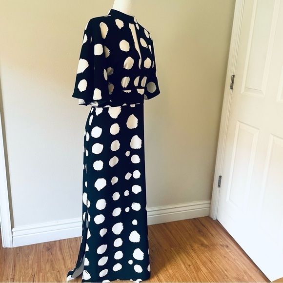 TRUTH & FABLE Keyhole Black & White Maxi Dress – Size M - Picture 7 of 17